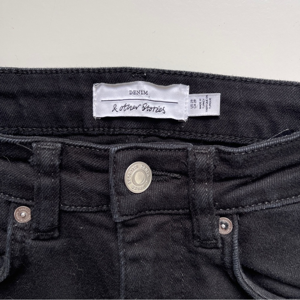 & Other Stories Black Denim Jeans size 28 - Picture 3 of 4